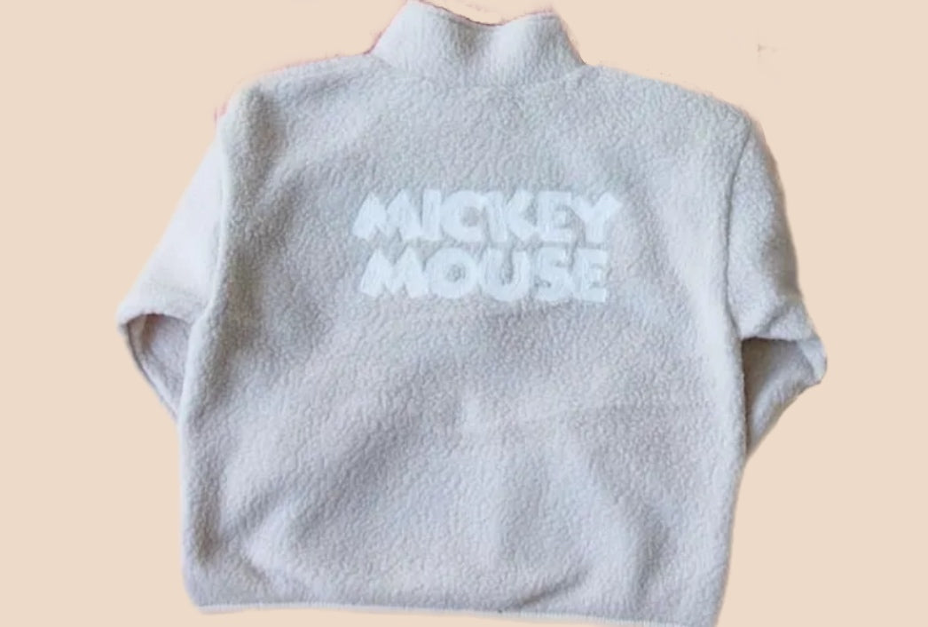 Cream Mickey Sherpa Jacket