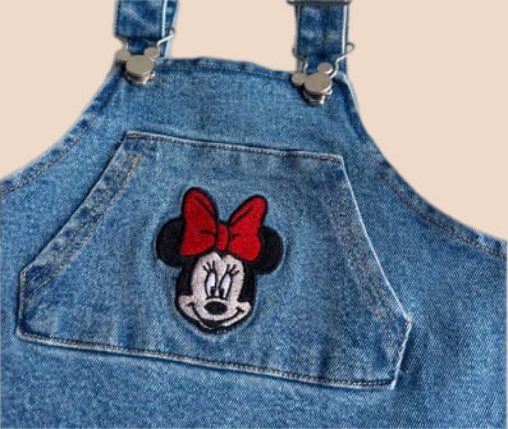 Denim Embroidered Overalls