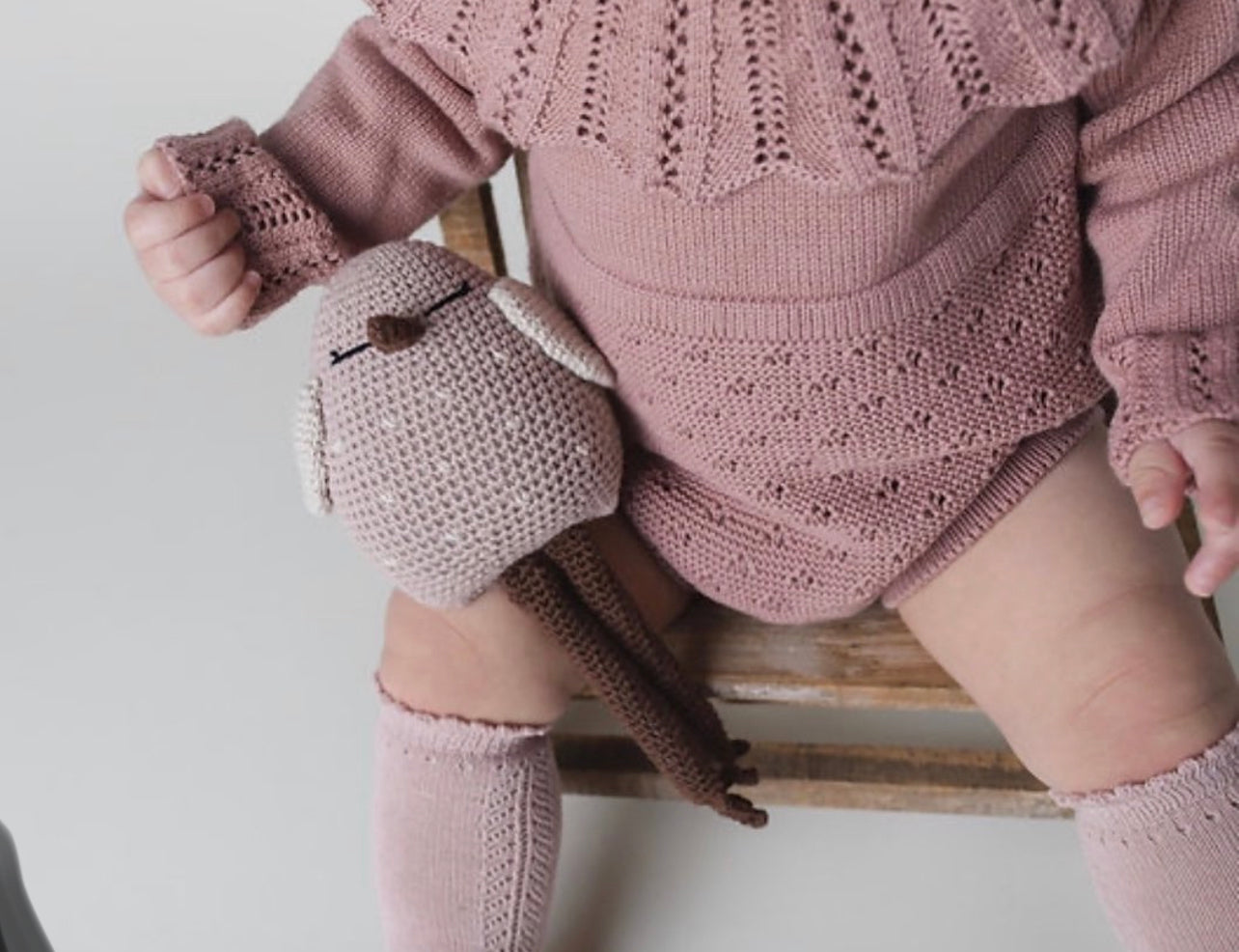 Long Sleeve Knit Romper